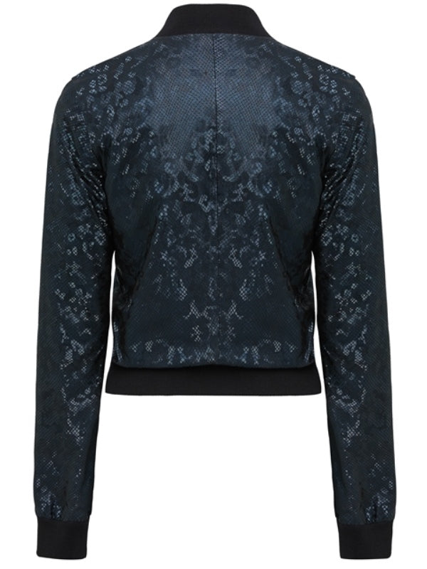 Patterned Calfskin Bomber Jacket – Women's