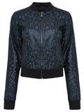 Patterned Calfskin Bomber Jacket – Women's