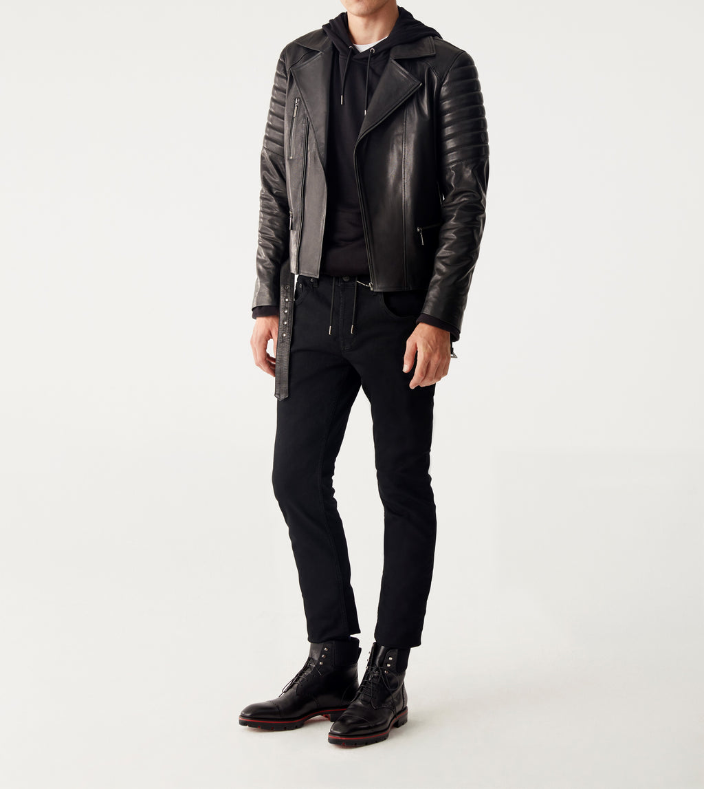 Modal Hooded Kangaroo Pocket Unisex Sweatshirt – Black