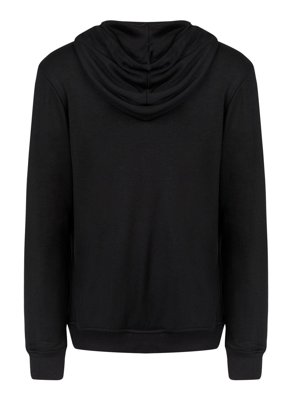 Modal Hooded Kangaroo Pocket Unisex Sweatshirt – Black