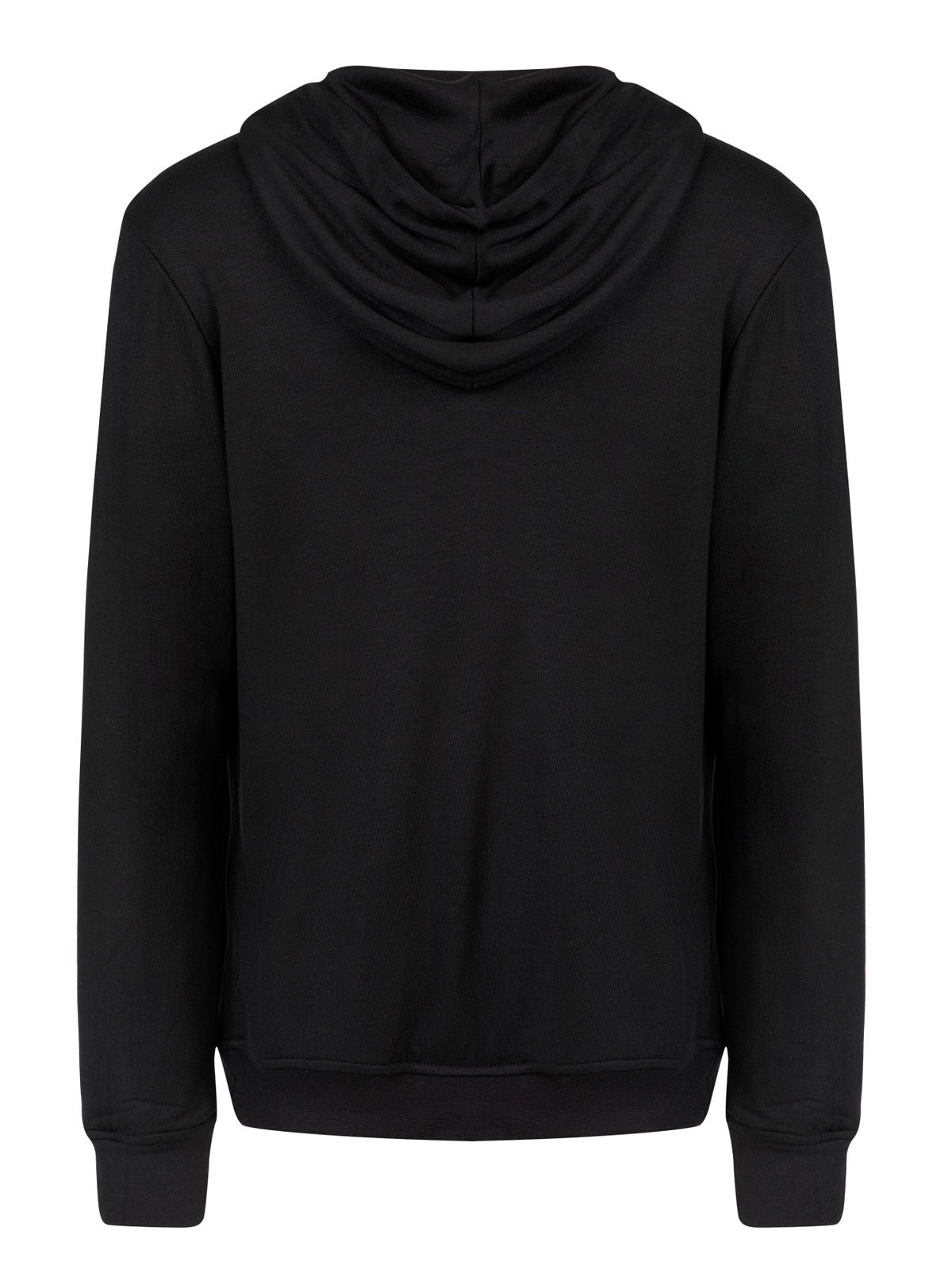 Modal Hooded Kangaroo Pocket Unisex Sweatshirt – Black