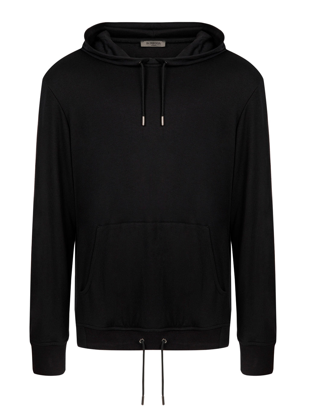 Modal Hooded Kangaroo Pocket Unisex Sweatshirt – Black