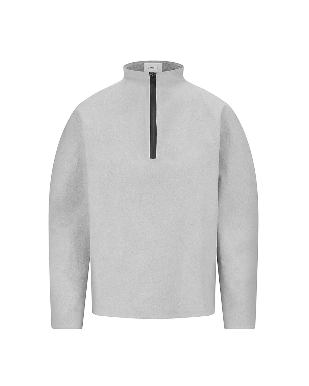 Vegan Deri Yarım Fermuarlı Sweatshirt