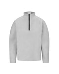 Vegan Deri Yarım Fermuarlı Sweatshirt