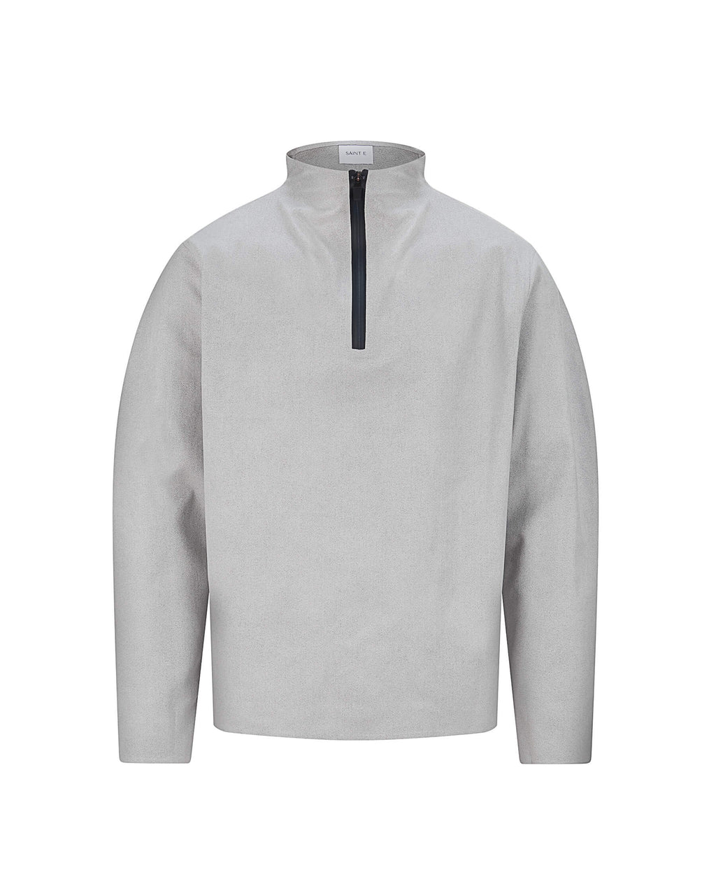 Vegan Deri Yarım Fermuarlı Sweatshirt