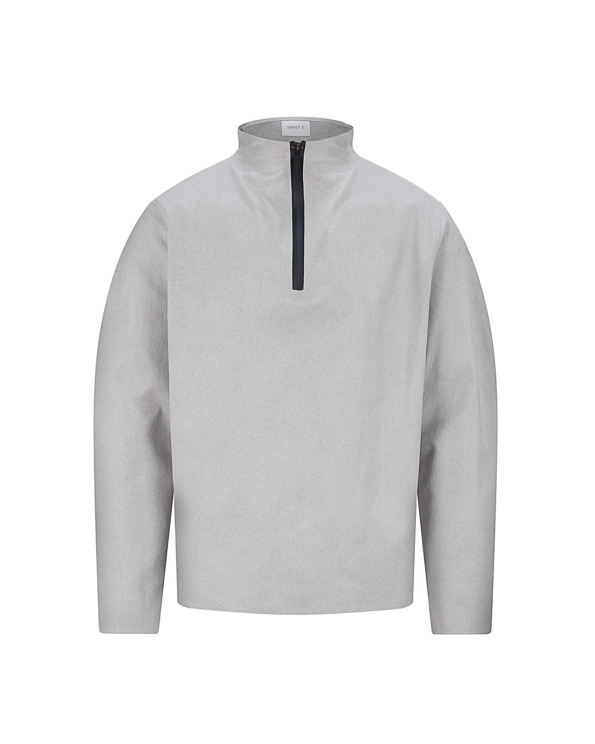 Vegan Deri Yarım Fermuarlı Sweatshirt